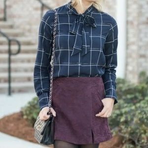 Banana Republic plaid neck tie shirt